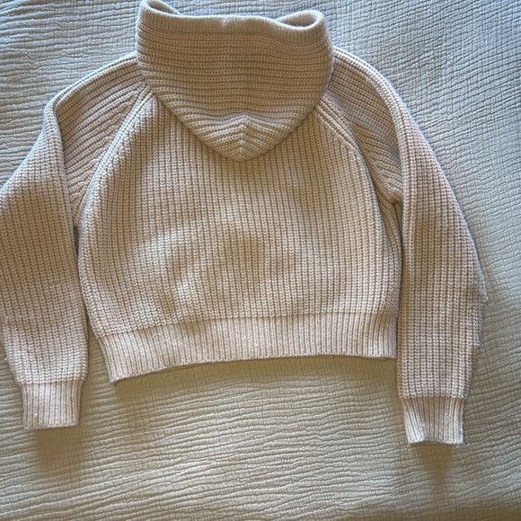 Sadie & Sage Cream Knit Hooded Sweater - Picture 2 of 3